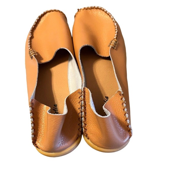Venus Celia Women's Tan Moccasins Natural Comfort Leather Loafer Size 42(10) - Picture 3 of 13